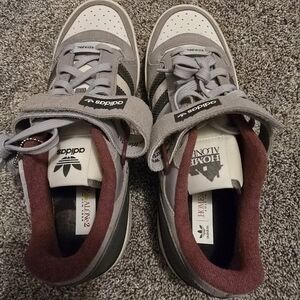 Adidas Gray and White Sneakers